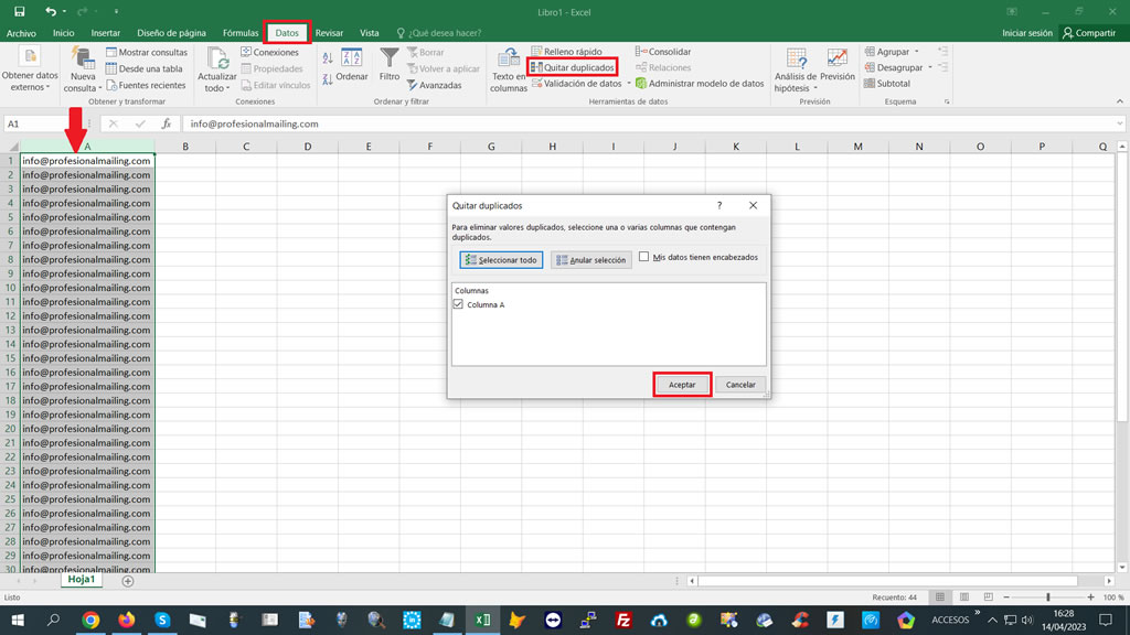 email marketing limpieza de emails duplicados